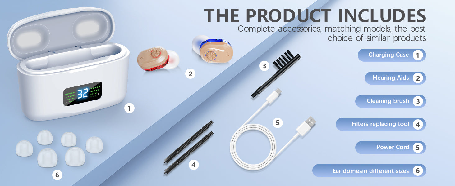 Wireless Mini Hearing Aid – Noise-Cancelling for Seniors