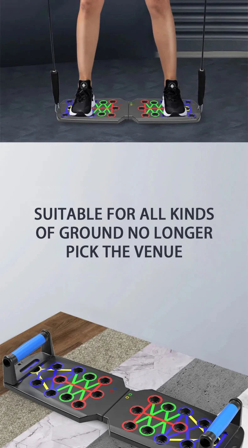 Portable Foldable Push-Up Board – Multifunctional Fitness Bar