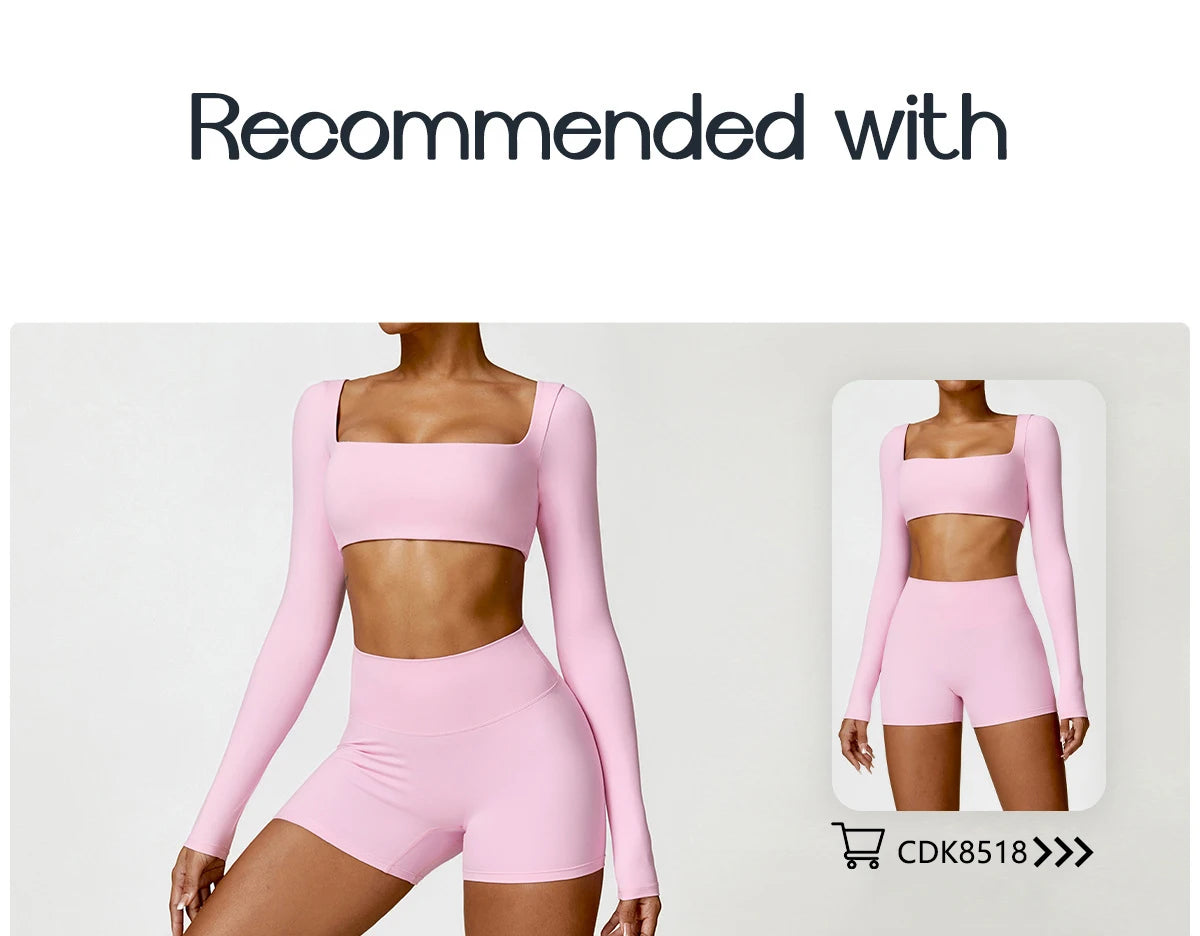 Women’s Quick-Dry Sports Crop Top – Long Sleeve