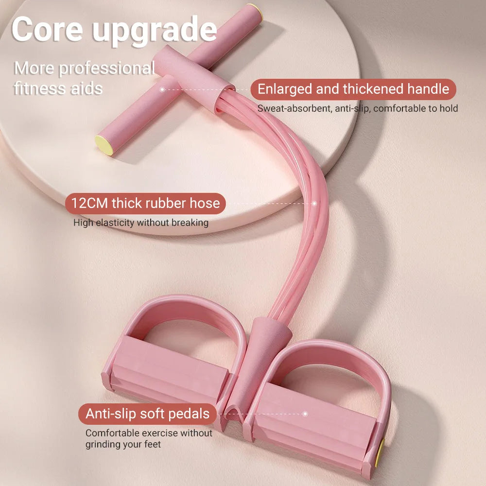 6-Tube Resistance Bands with Pedal Puller – Multi-Function