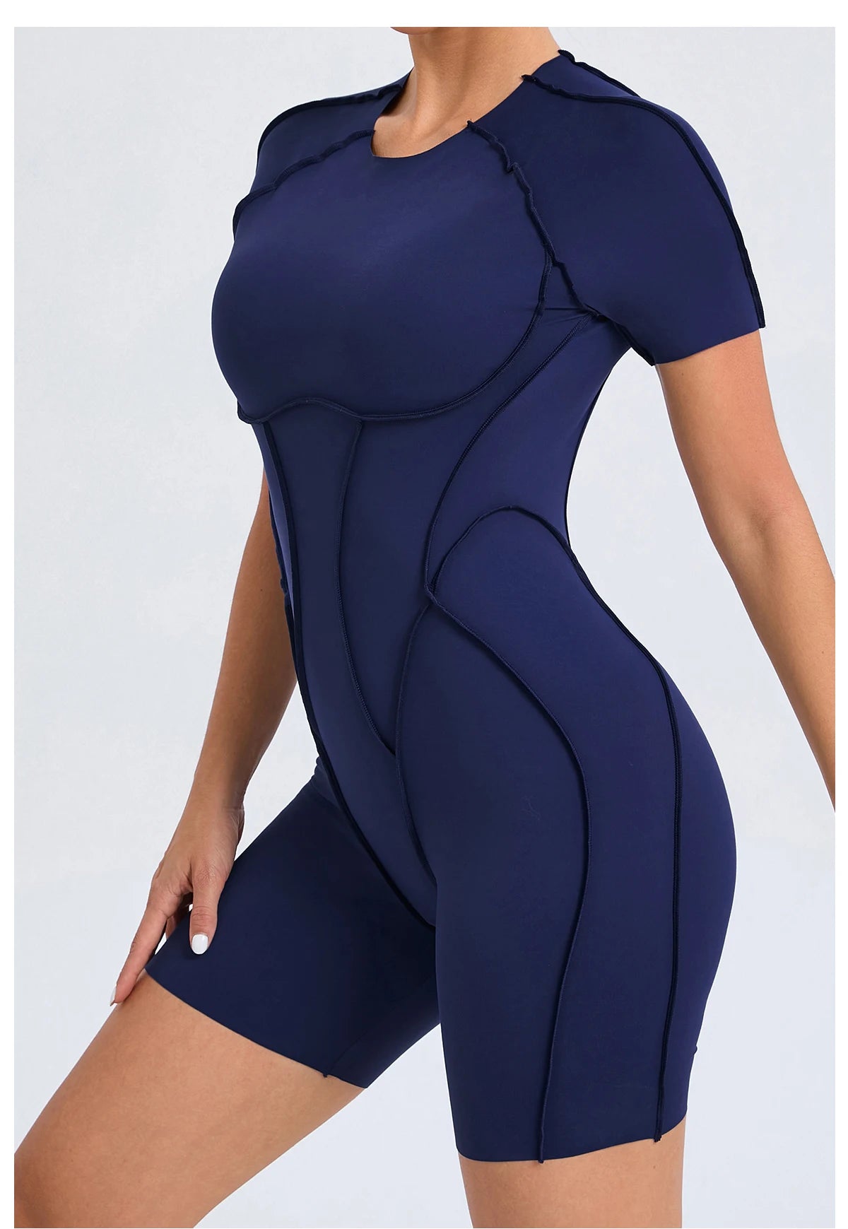 Women’s Backless Short Jumpsuit – Fitness Sports Set