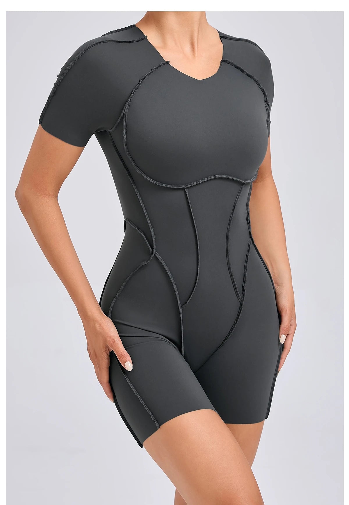 Women’s Backless Short Jumpsuit – Fitness Sports Set