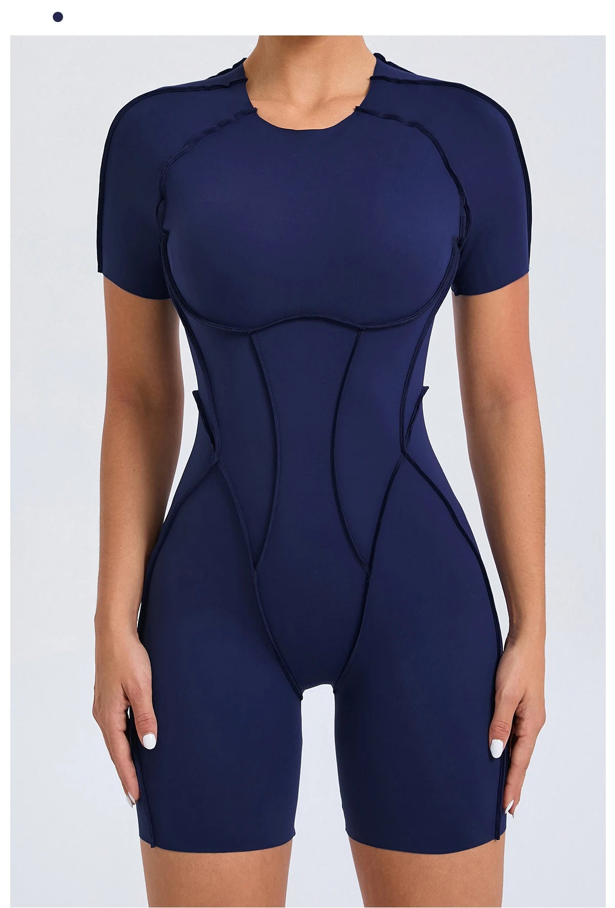 Women’s Backless Short Jumpsuit – Fitness Sports Set