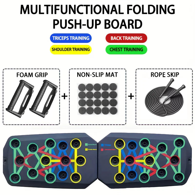 Portable Foldable Push-Up Board – Multifunctional Fitness Bar