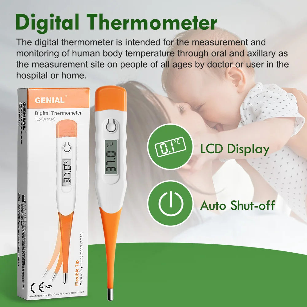 Fast-Reading Digital Thermometer – Adults & Basal
