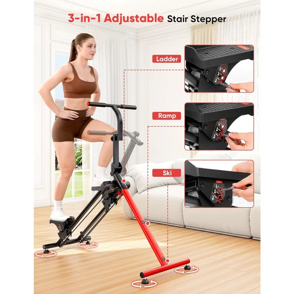 Adjustable Home Fitness Stair Stepper – Ski Simulation