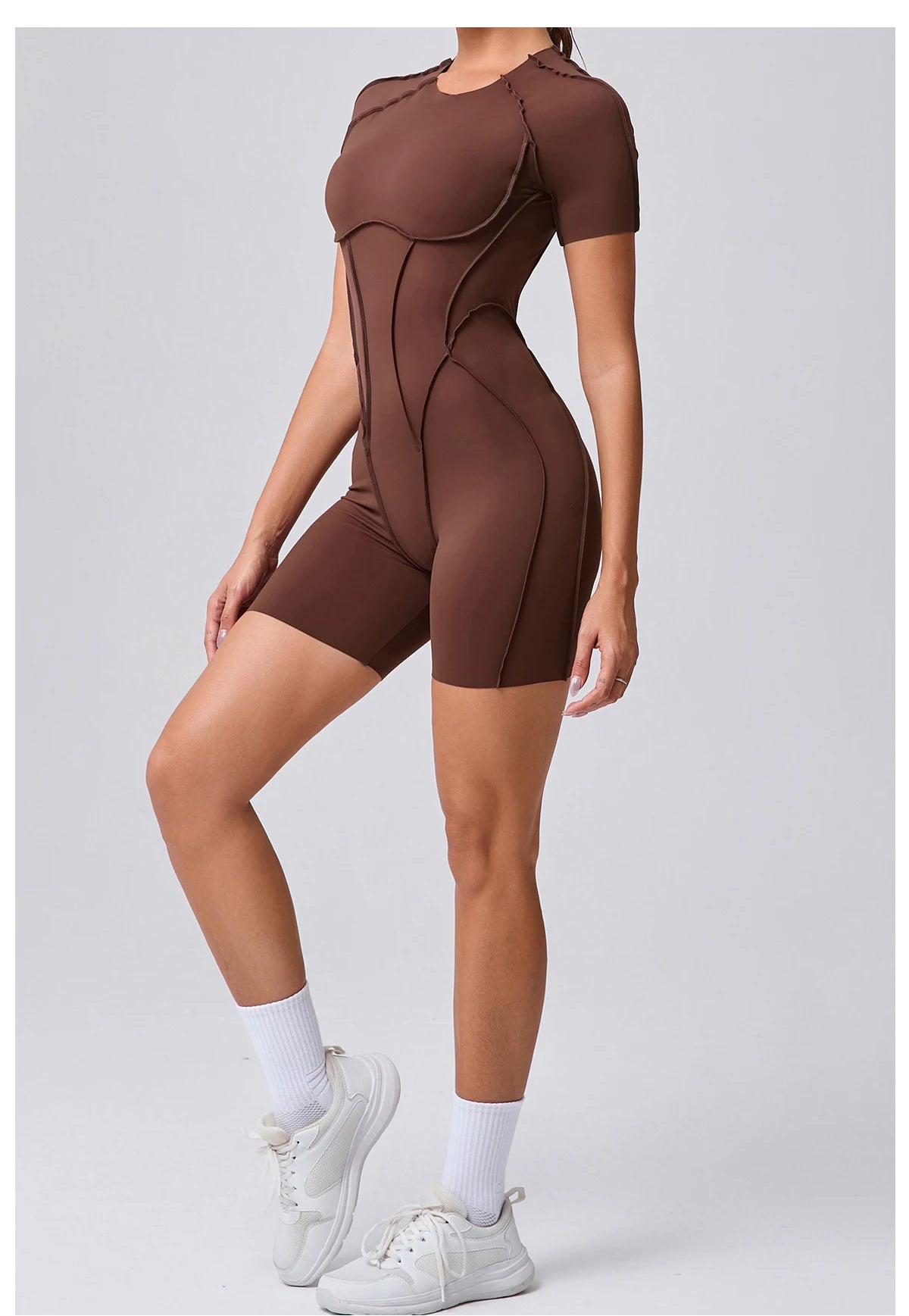 Women’s Backless Short Jumpsuit – Fitness Sports Set