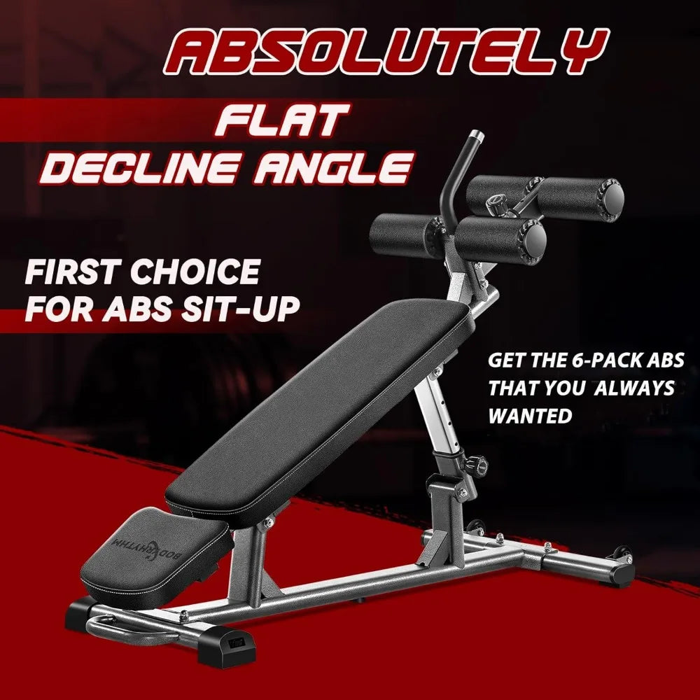 Adjustable Sit-Up & Weight Bench – 4 Heights