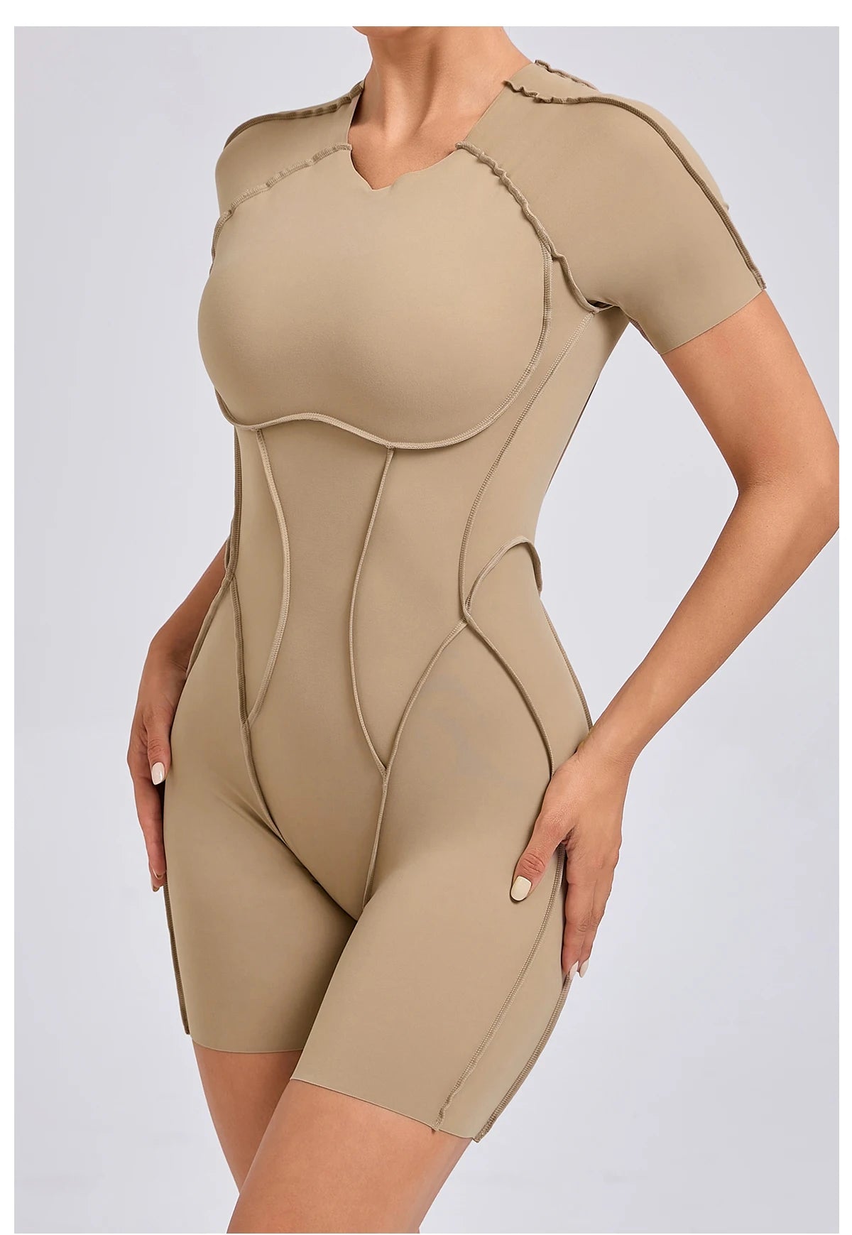 Women’s Backless Short Jumpsuit – Fitness Sports Set