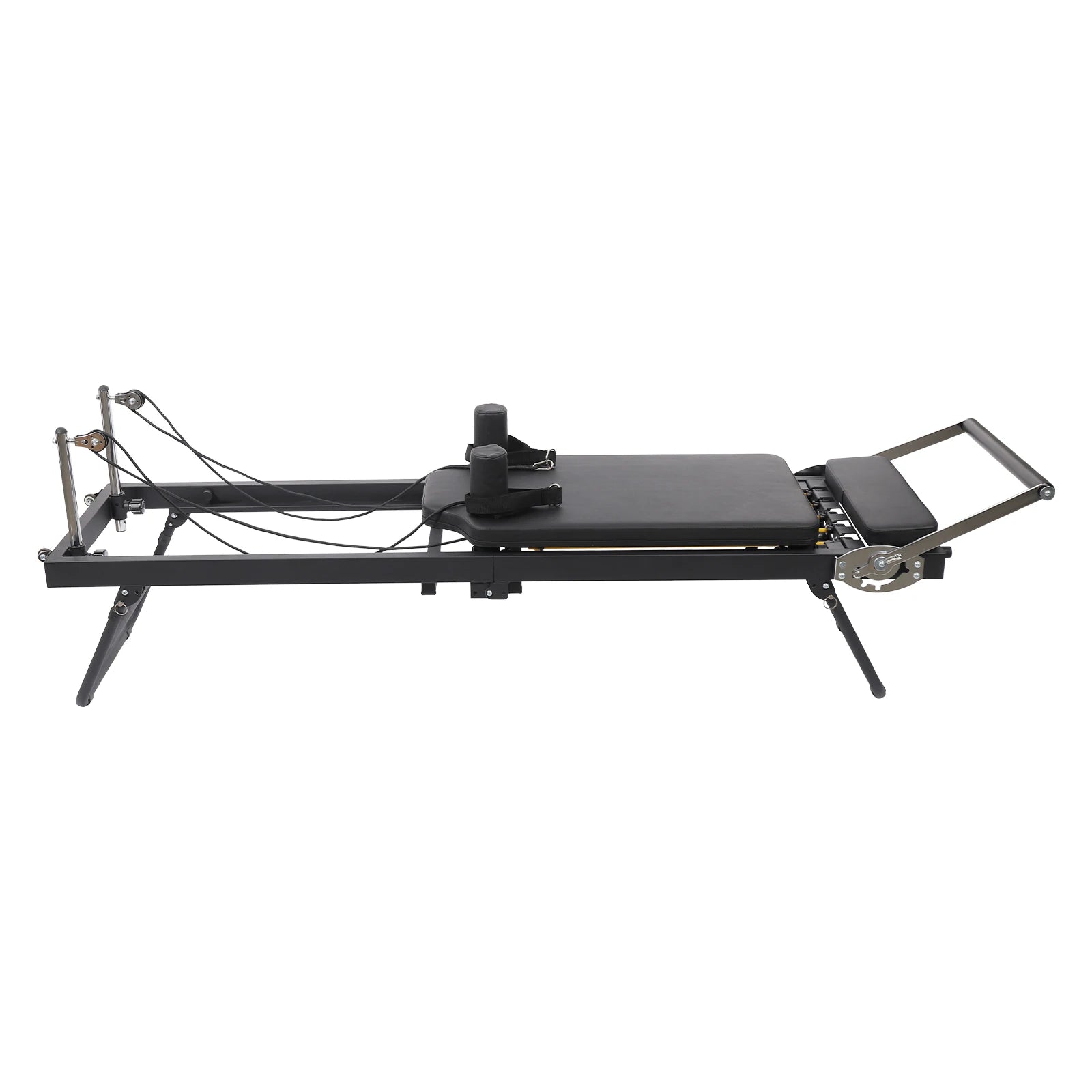 Foldable Steel Pilates Reformer Machine – Black/Grey