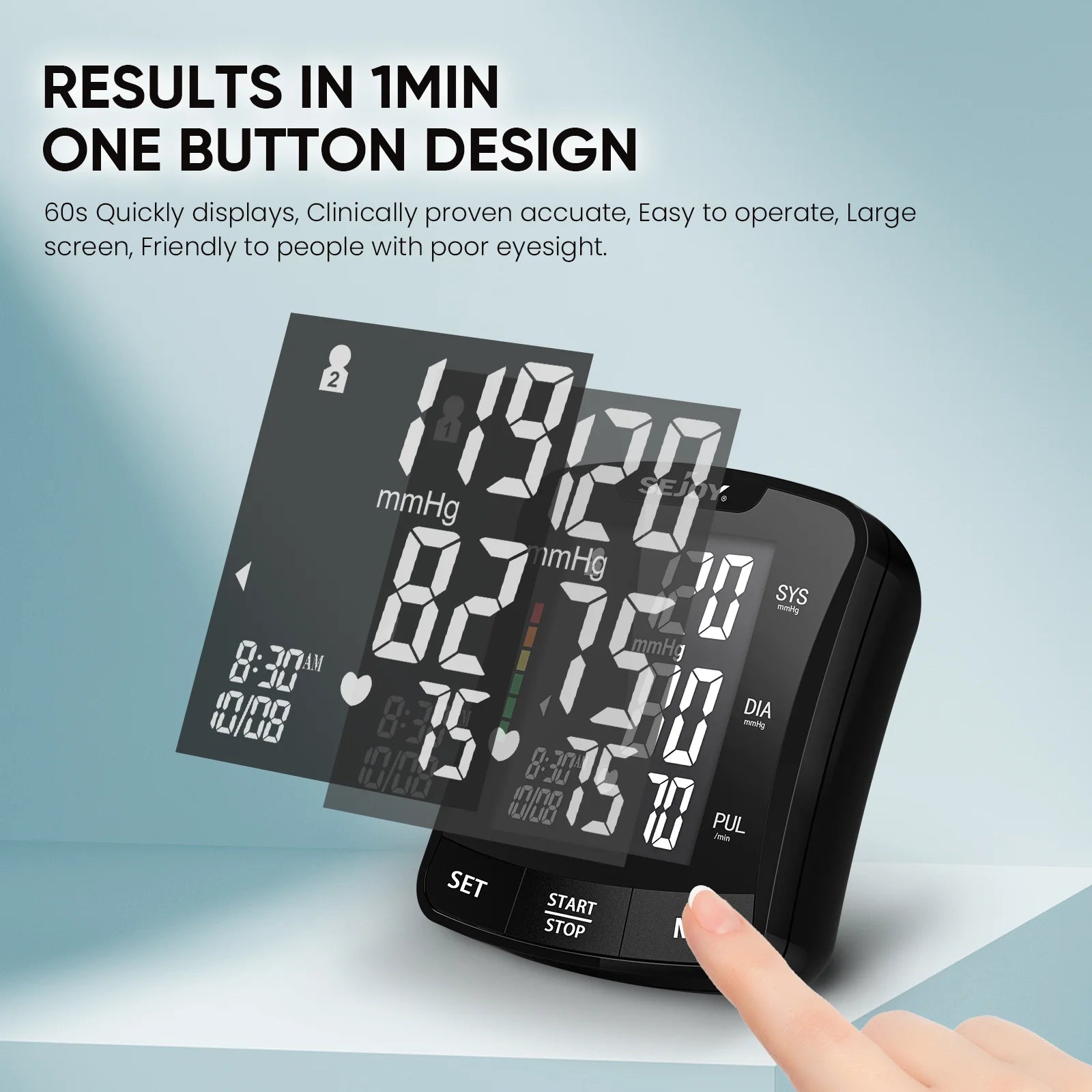 Digital Wrist Blood Pressure Monitor – Electronic BP Meter