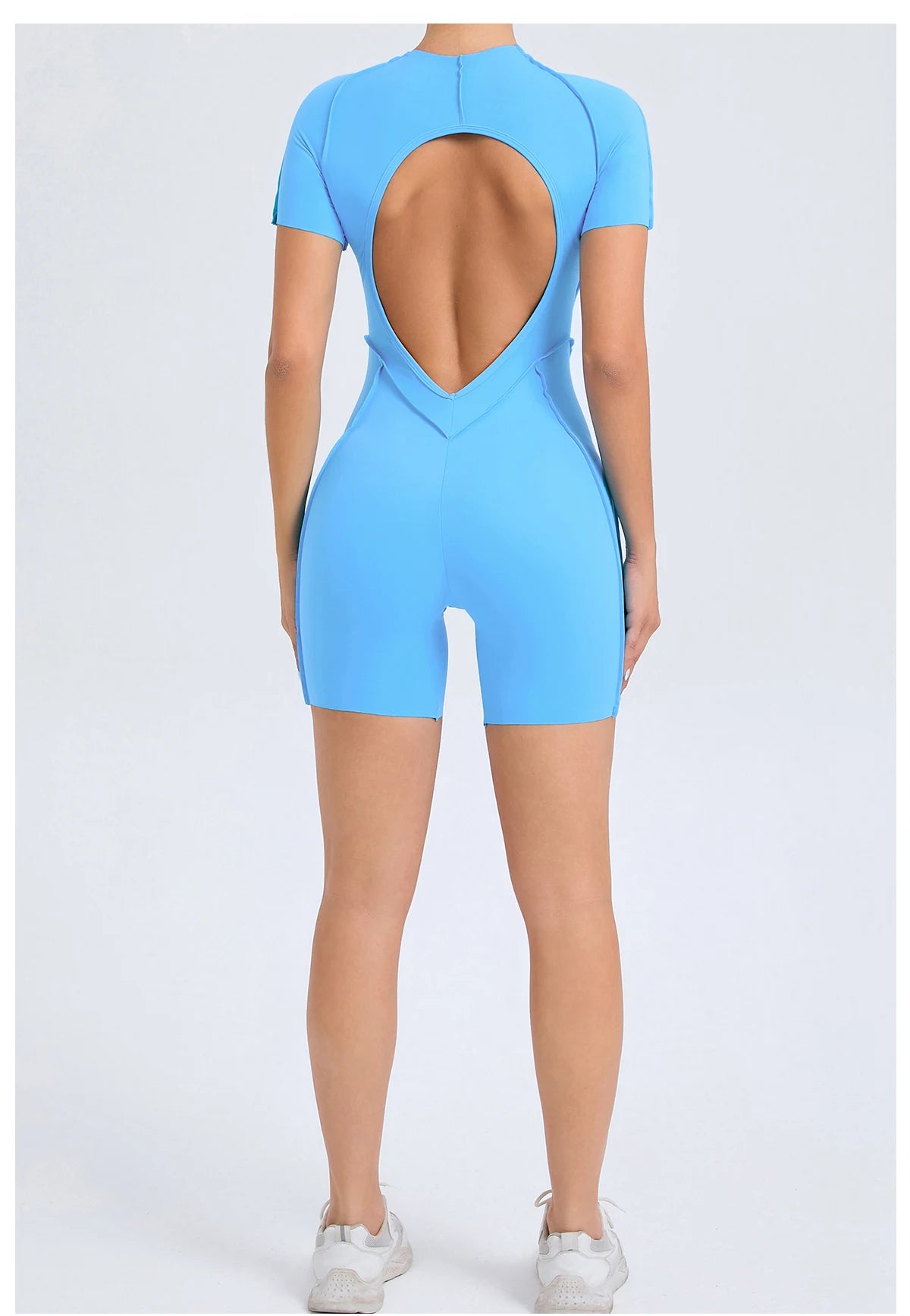 Women’s Backless Short Jumpsuit – Fitness Sports Set