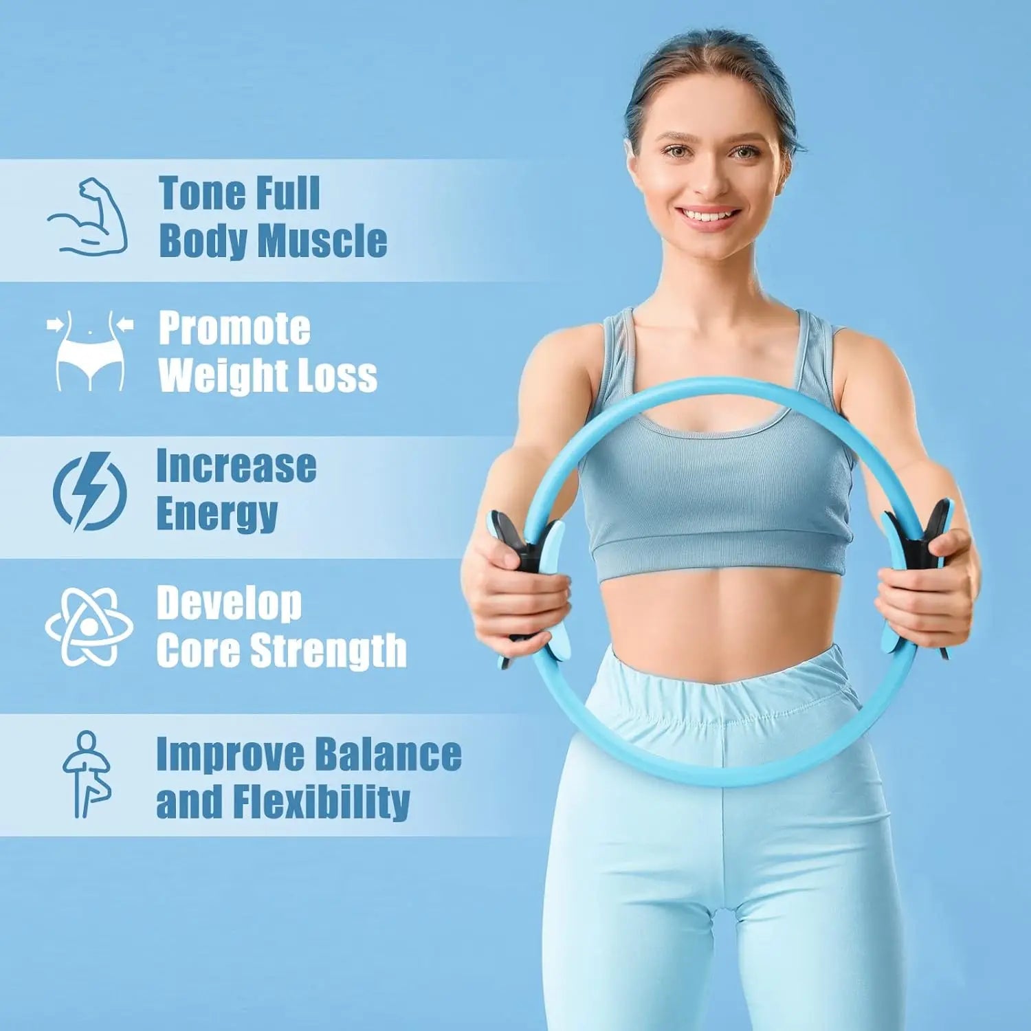 Pilates Yoga Ring – Fitness Magic Circle for Muscle Training