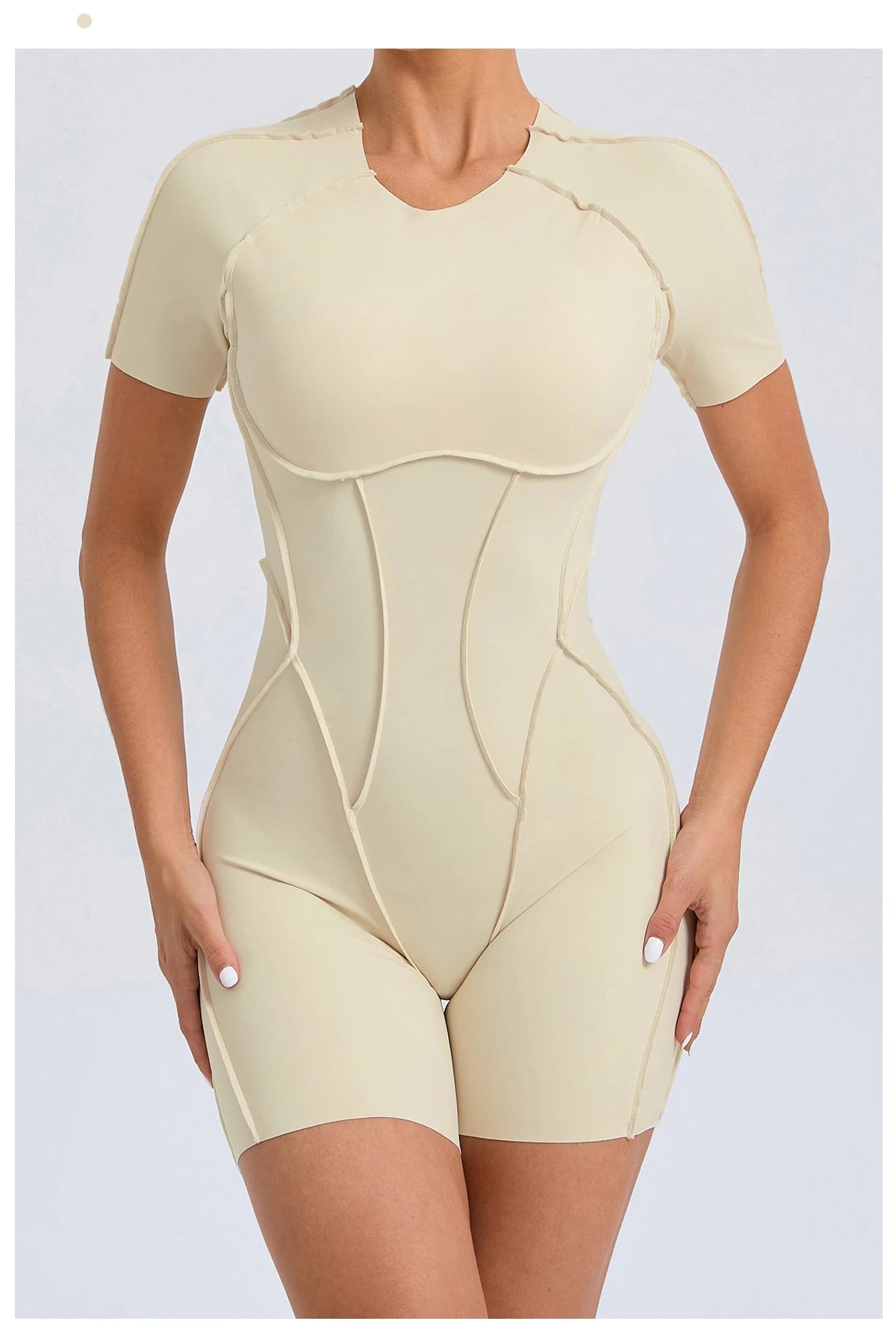 Women’s Backless Short Jumpsuit – Fitness Sports Set