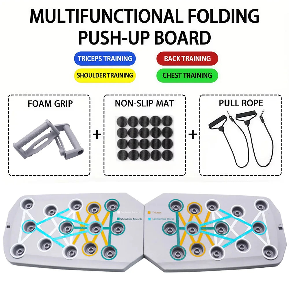 Portable Foldable Push-Up Board – Multifunctional Fitness Bar