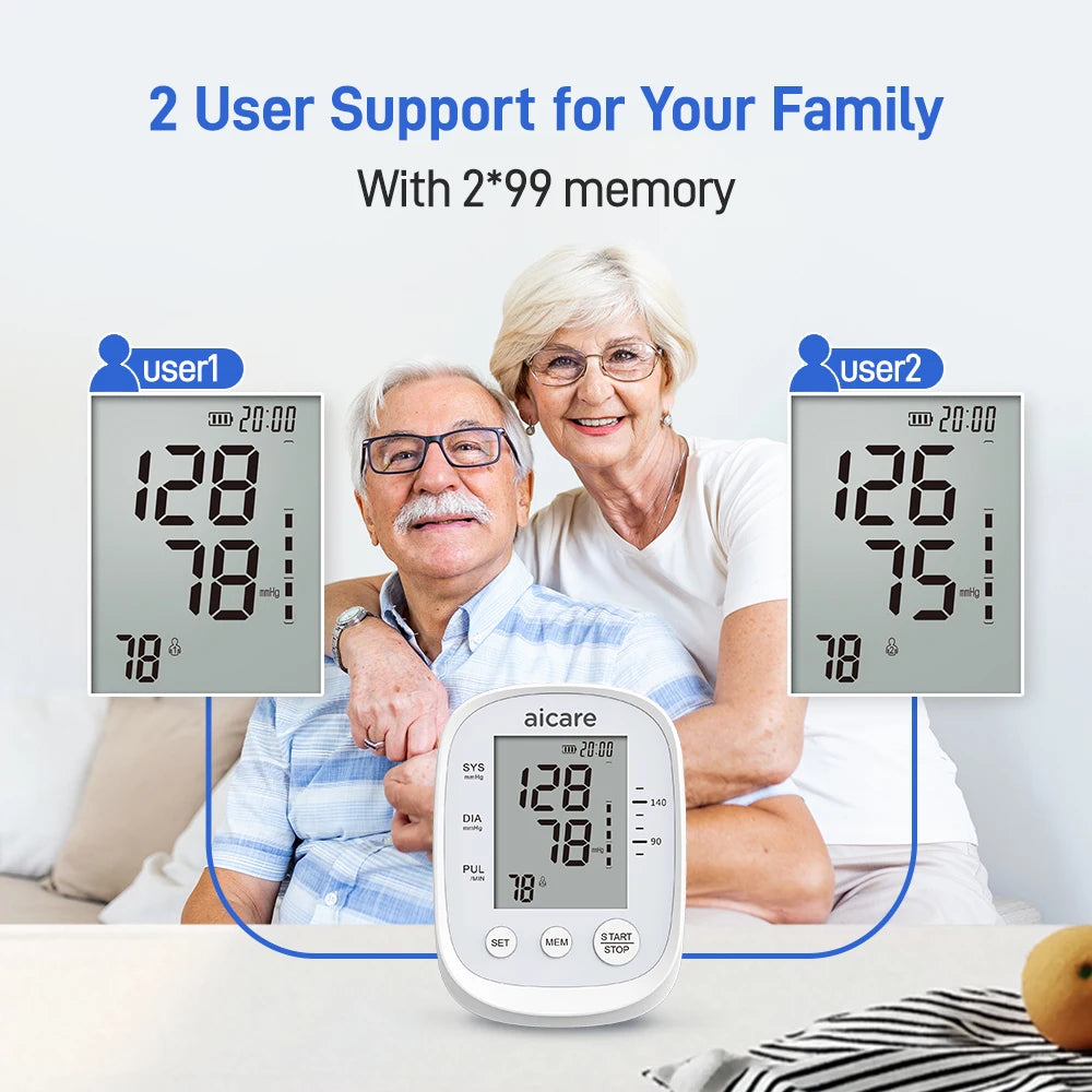 Automatic Upper Arm Blood Pressure Monitor – Digital BP Meter