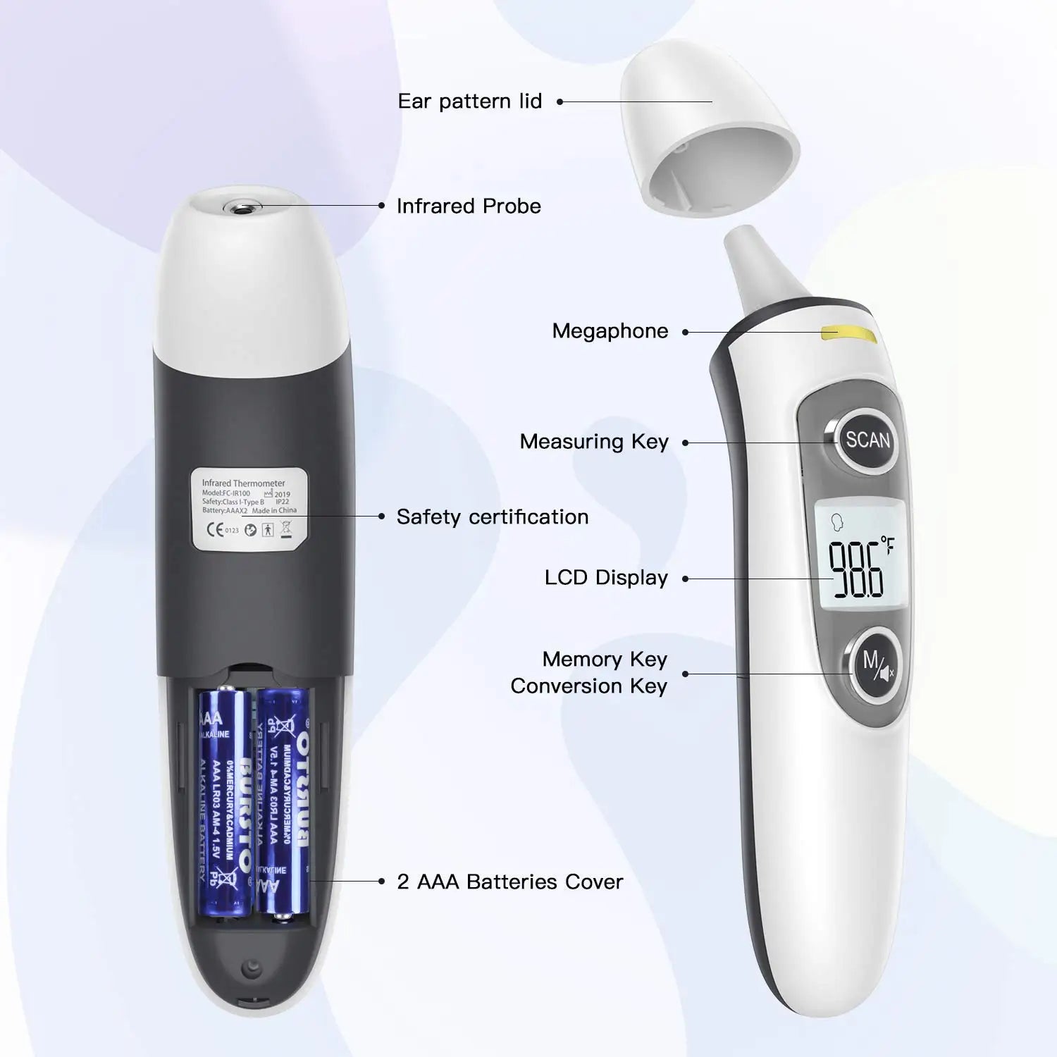 Digital Ear & Forehead Thermometer – 1-Second Reading