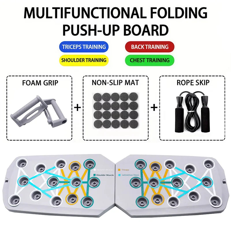 Portable Foldable Push-Up Board – Multifunctional Fitness Bar