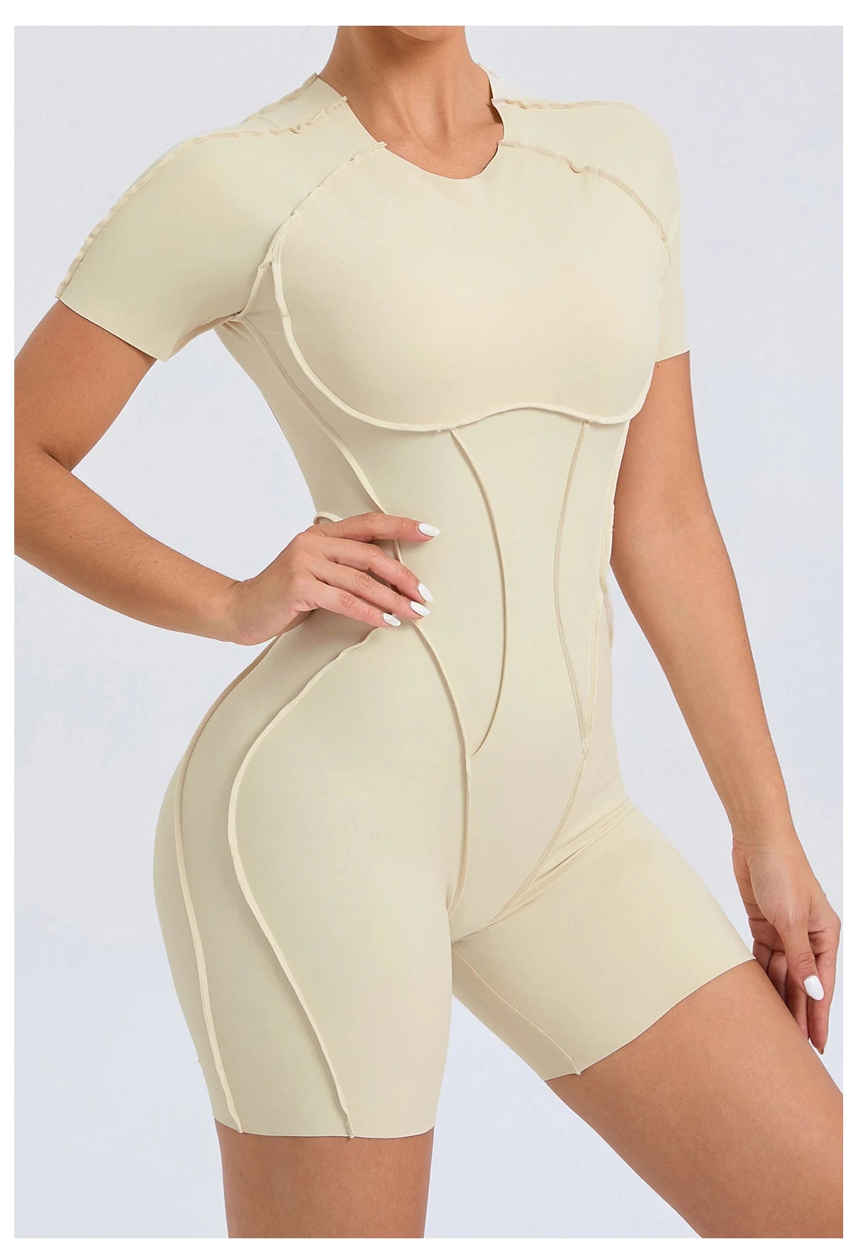 Women’s Backless Short Jumpsuit – Fitness Sports Set