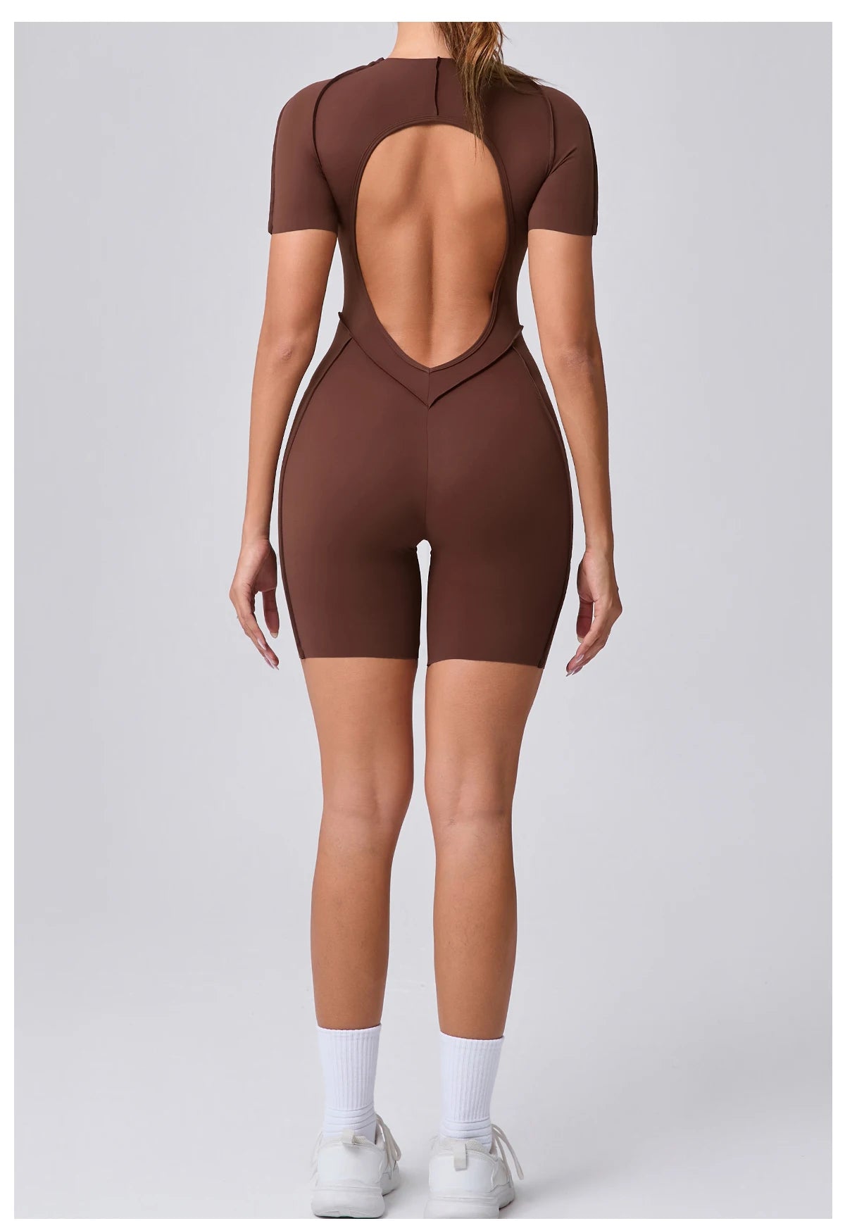 Women’s Backless Short Jumpsuit – Fitness Sports Set