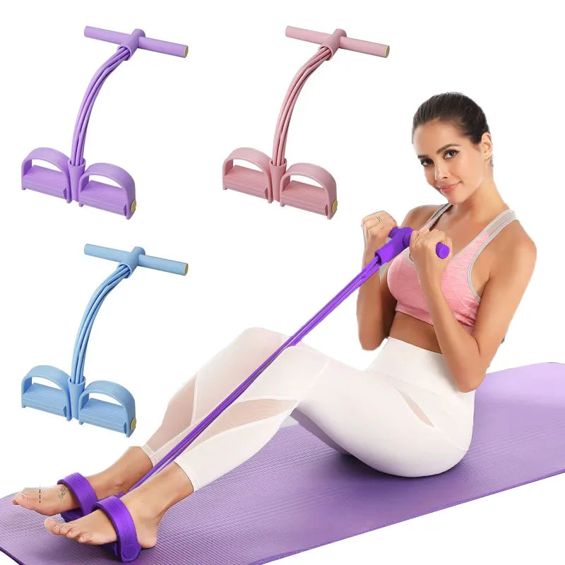 6-Tube Resistance Bands with Pedal Puller – Multi-Function