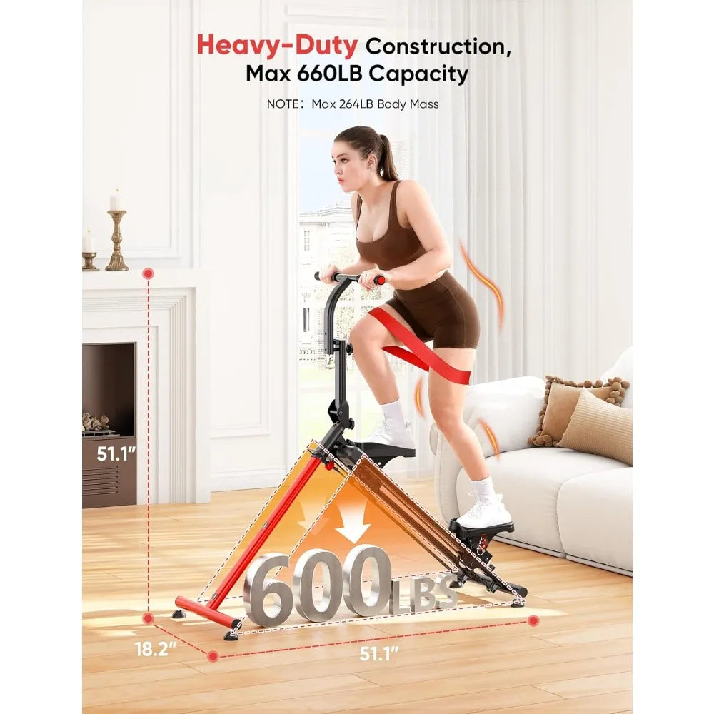 Adjustable Home Fitness Stair Stepper – Ski Simulation