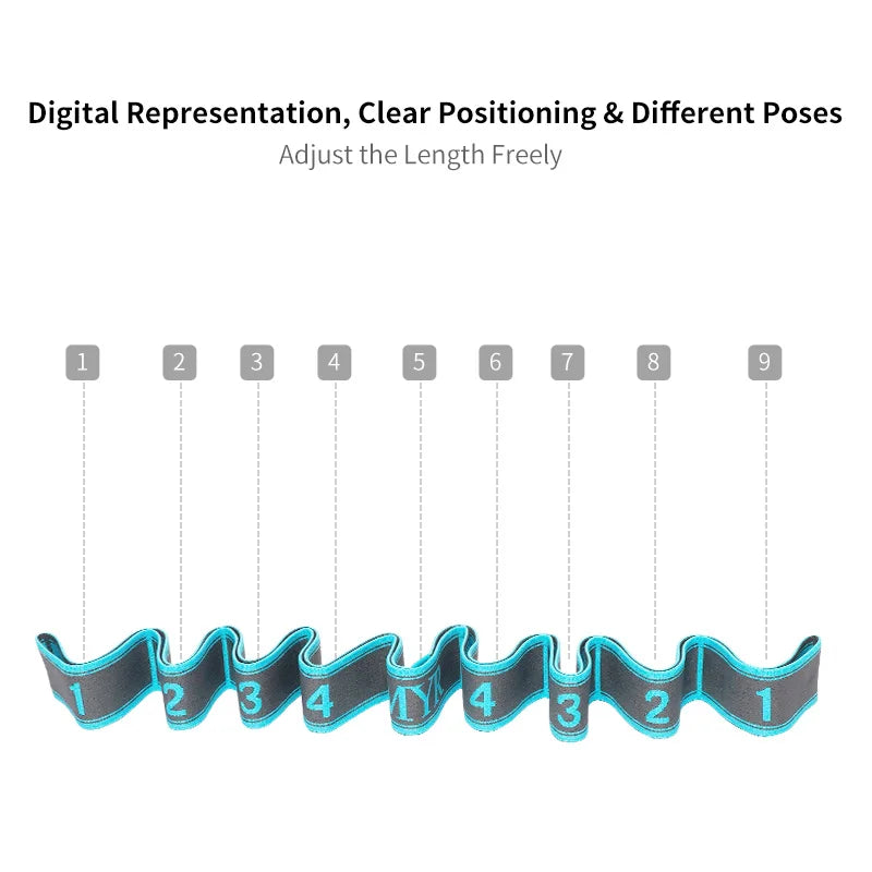 Elastic Yoga Stretching Strap with Loops