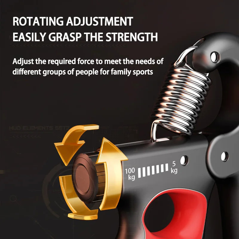 Adjustable Hand Grip Strengthener – 5–150kg Resistance