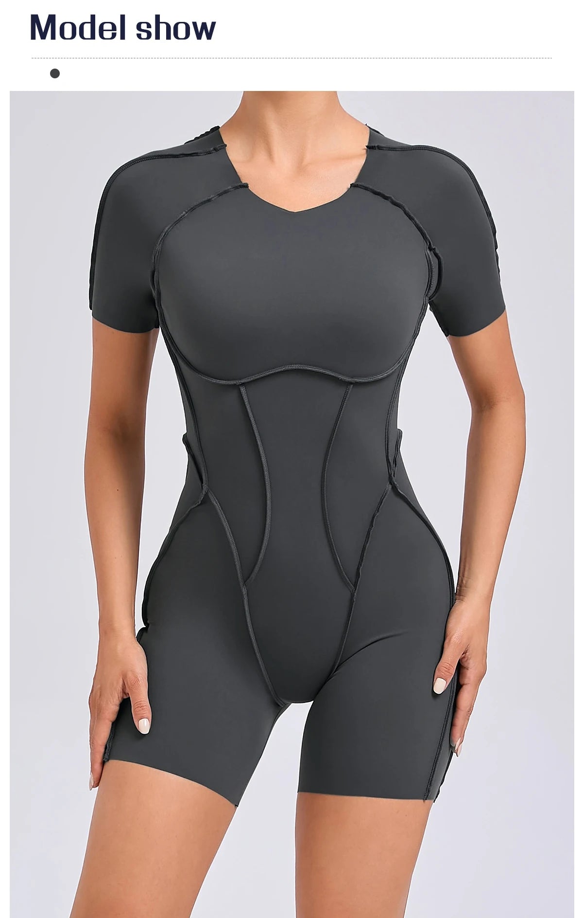 Women’s Backless Short Jumpsuit – Fitness Sports Set