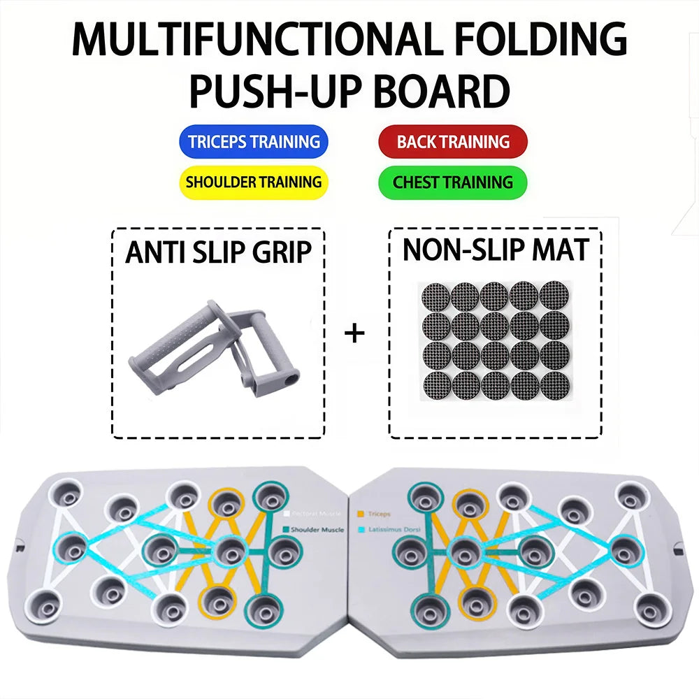 Portable Foldable Push-Up Board – Multifunctional Fitness Bar