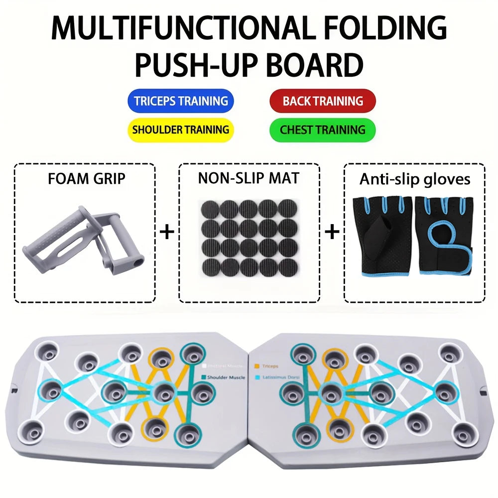 Portable Foldable Push-Up Board – Multifunctional Fitness Bar
