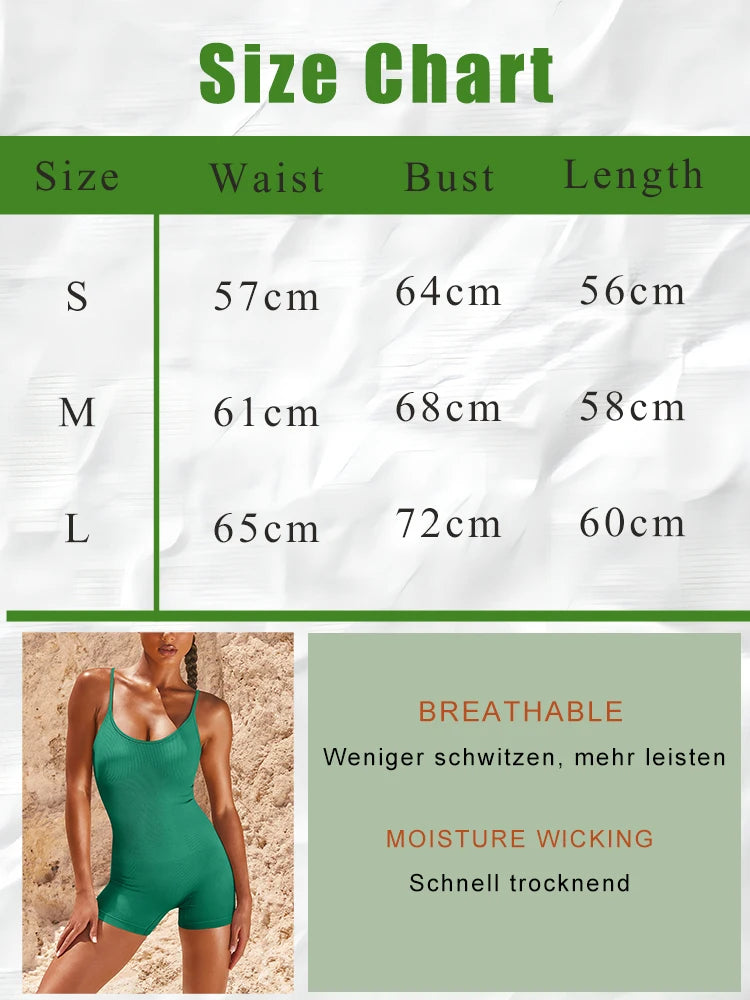 Seamless High-Waist Yoga Jumpsuit – Women’s Fitness Set
