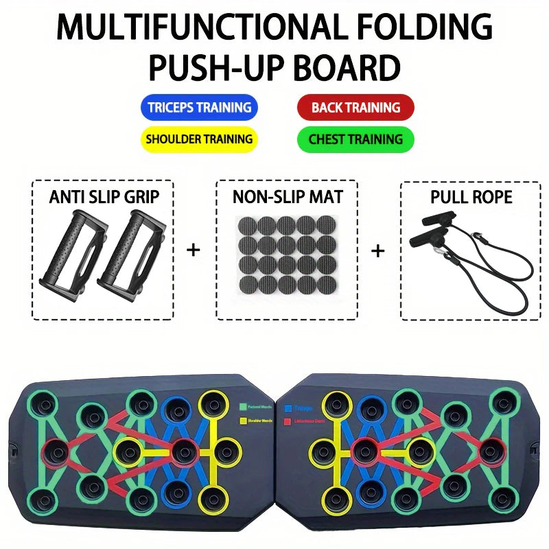 Portable Foldable Push-Up Board – Multifunctional Fitness Bar