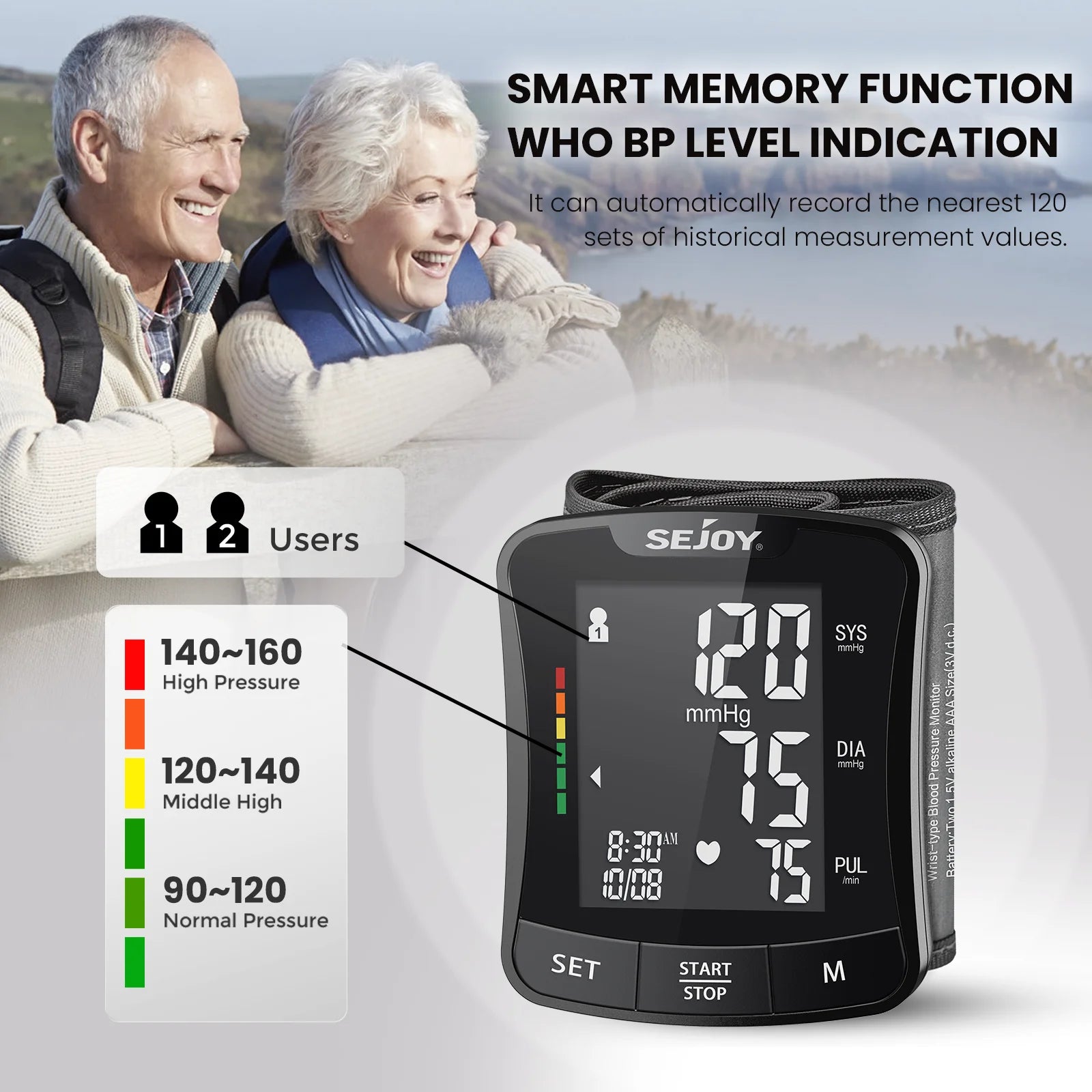 Digital Wrist Blood Pressure Monitor – Electronic BP Meter