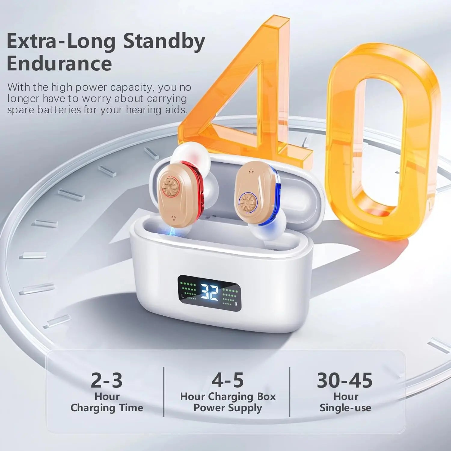 Wireless Mini Hearing Aid – Noise-Cancelling for Seniors