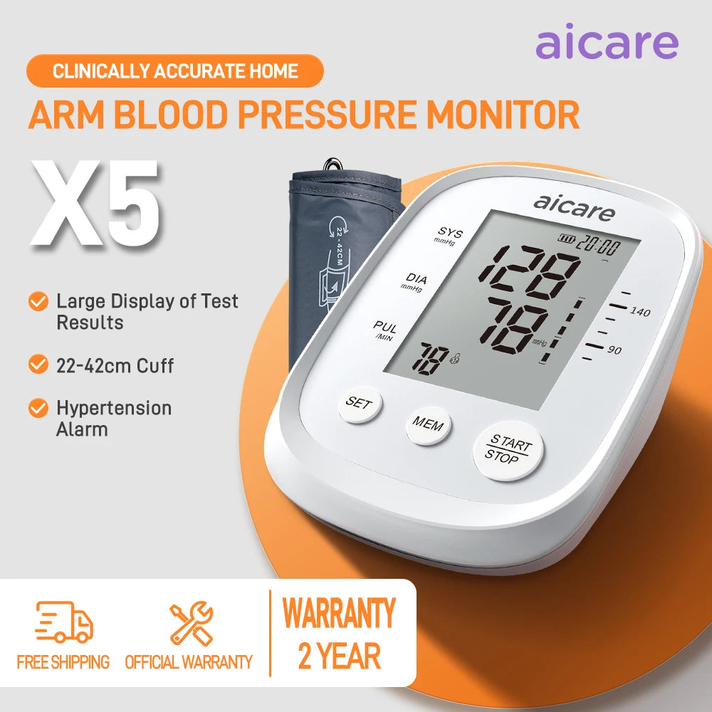 Automatic Upper Arm Blood Pressure Monitor – Digital BP Meter