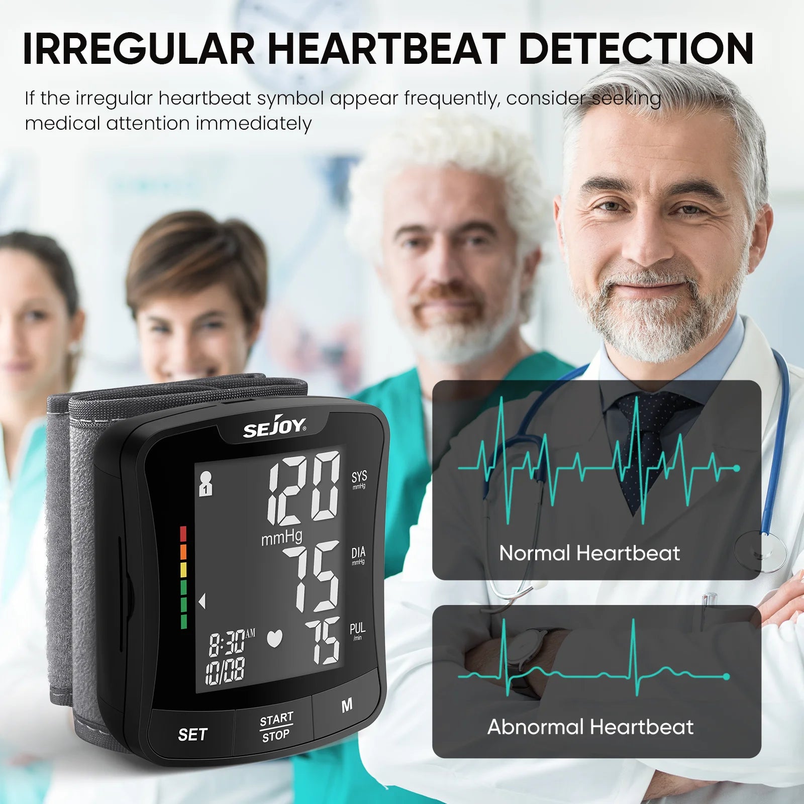 Digital Wrist Blood Pressure Monitor – Electronic BP Meter