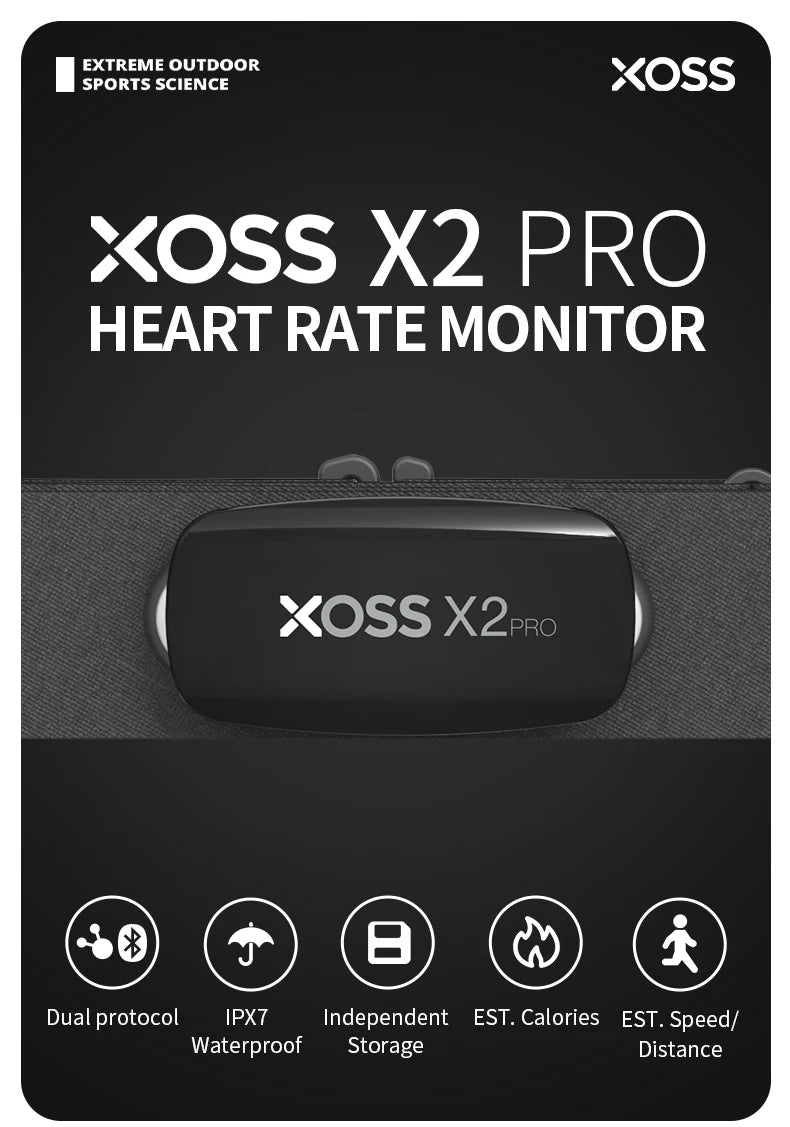 X2 Pro Heart Rate Monitor – Rechargeable Sensor