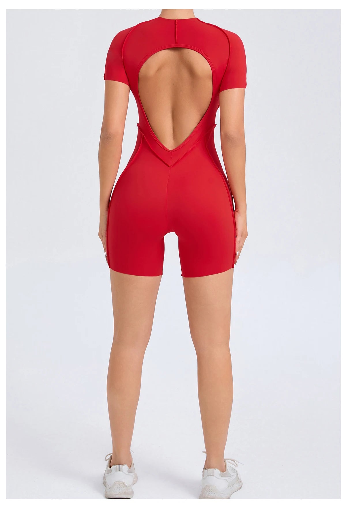 Women’s Backless Short Jumpsuit – Fitness Sports Set