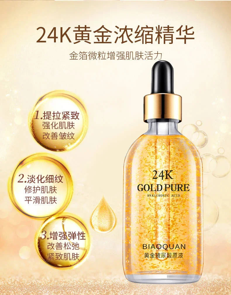 24K Gold Hyaluronic Acid Face Serum – Anti-Aging & Lifting