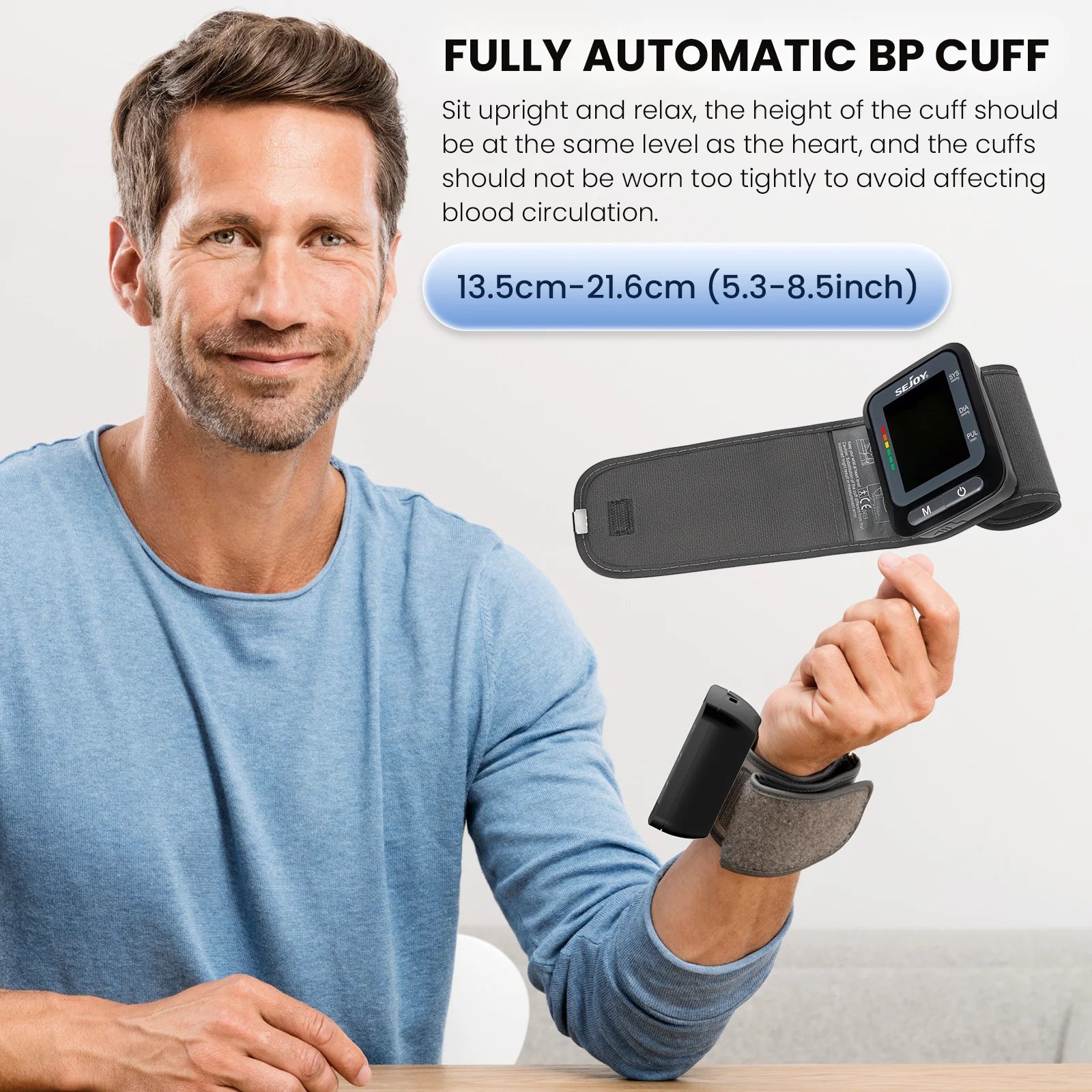 Digital Wrist Blood Pressure Monitor – Electronic BP Meter