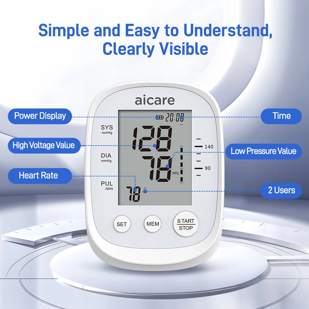Automatic Upper Arm Blood Pressure Monitor – Digital BP Meter